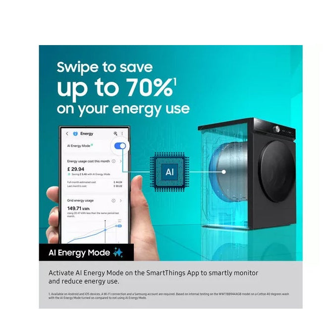 Samsung WW11DG5B25ABEU 11kg 1400 Spin Washing Machine - Black