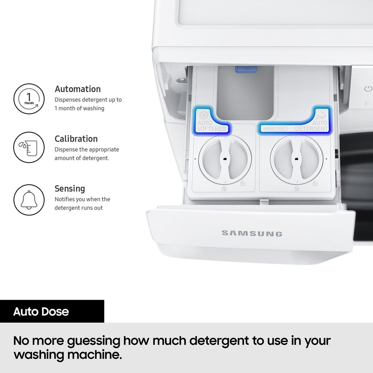 Samsung WW90DG6U85LEU1 9kg 1400 Spin Washing Machine - White