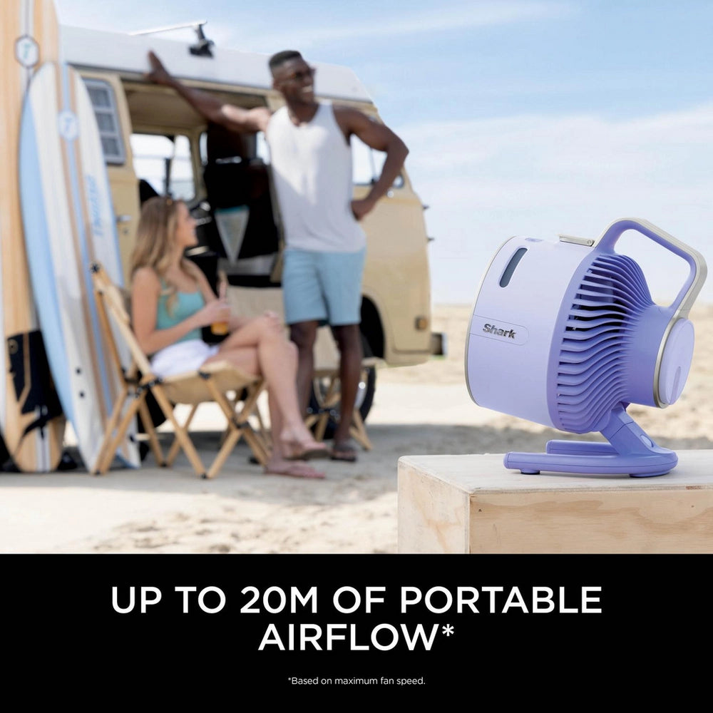 Shark FA050UKLV FlexBreeze TableMate Indoor to Outdoor High-Velocity Tabletop Fan - Lavender