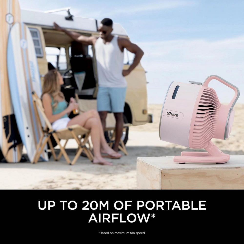Shark FA050UKPK FlexBreeze TableMate Indoor to Outdoor High-Velocity Tabletop Fan - Ballet Pink