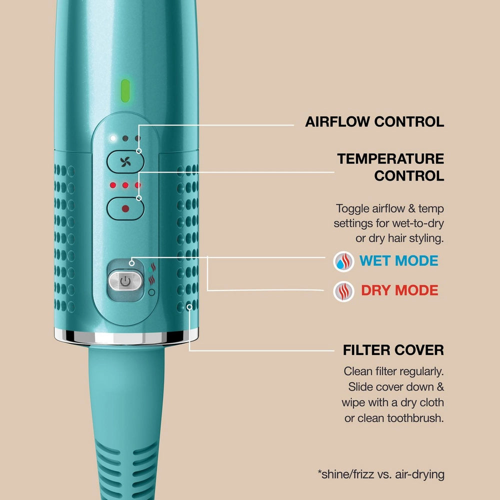 Shark HT302UKTL Glossi 2-in-1 Hot Tool and Air Glosser - Juniper