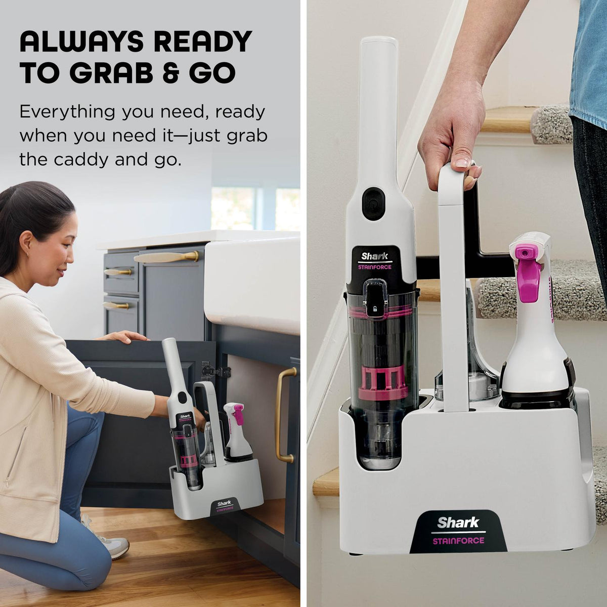 Shark HX100UKT Shark StainForce Cordless Stain-Destroying Spot Cleaner - White