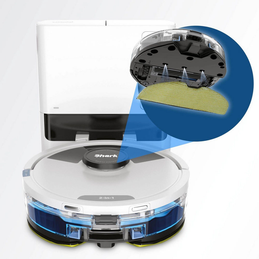 Shark RV2620WAUKWH Matrix Plus 2 in 1 Self Empty Robot Vacuum & Mop - 110 Minutes Run Time - White/Silver