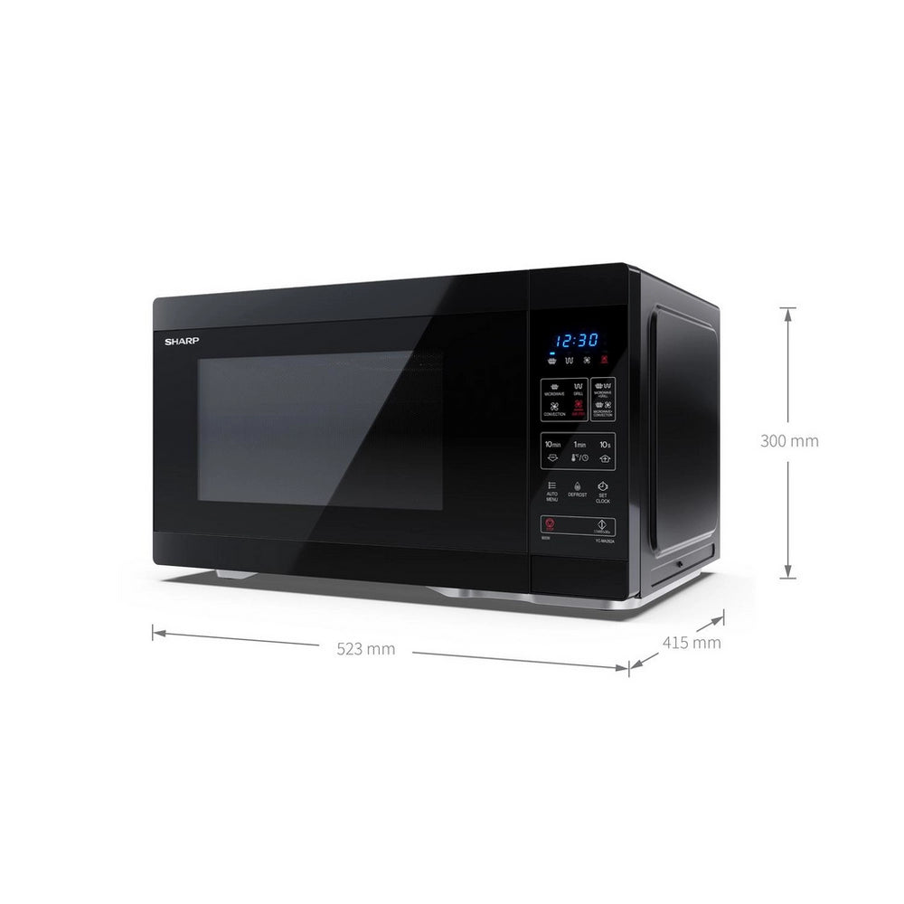 Sharp YC-MA262AE-B Classic Microwave Oven, 26L, Combi with Air Fryer - Black