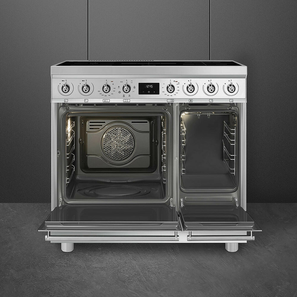 Smeg C92IMX2 81.3cm Electric Rangecooker with Double Oven and Induction Hob - Stainless steel