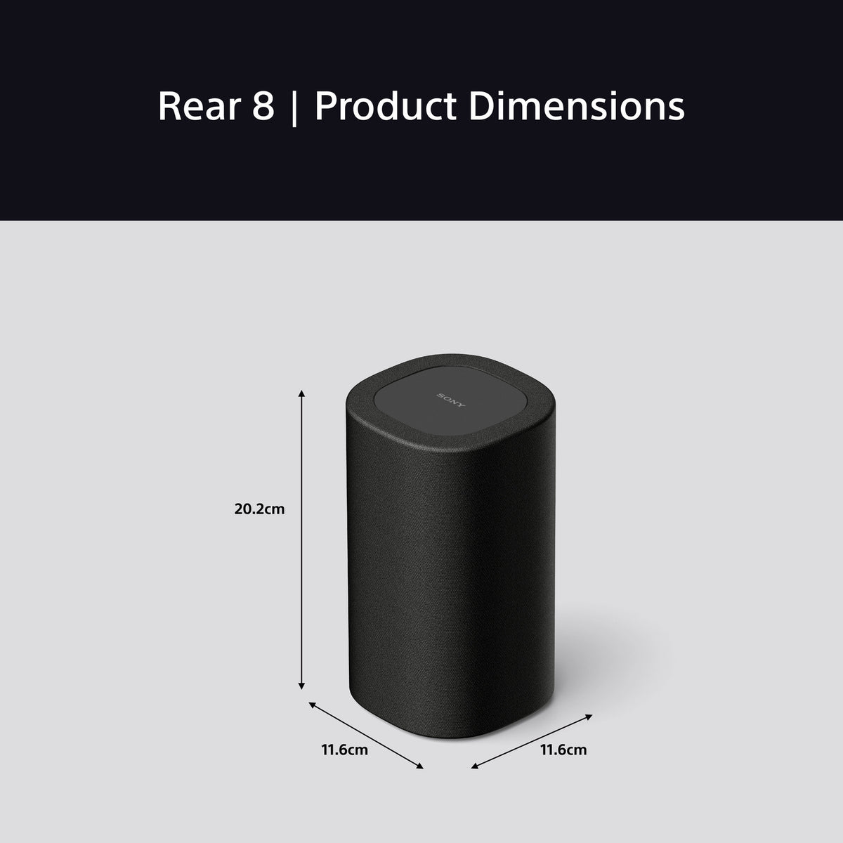 Sony SARS8 Wireless Rear Speakers for Sony Soundbars - Black