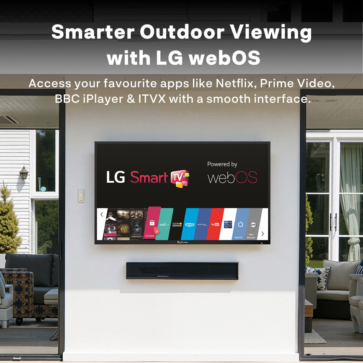 Sylvox OT50B1K4GC 50" Partial Sun Outdoor TV