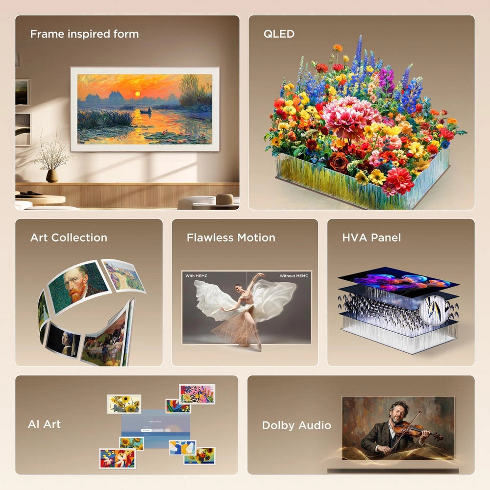 TCL 43A400 PRO-UK 43" 4K Ultra HD QD-MINI LED AI Art TV