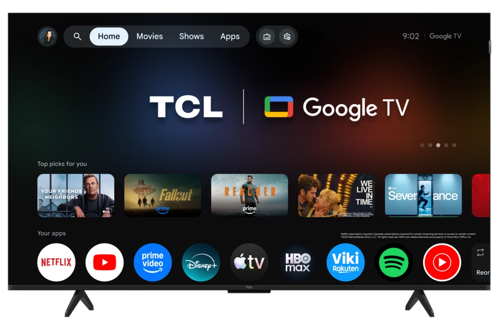TCL 55P7L-UK 55" 4K HDR QLED Direct LED Google TV - Black