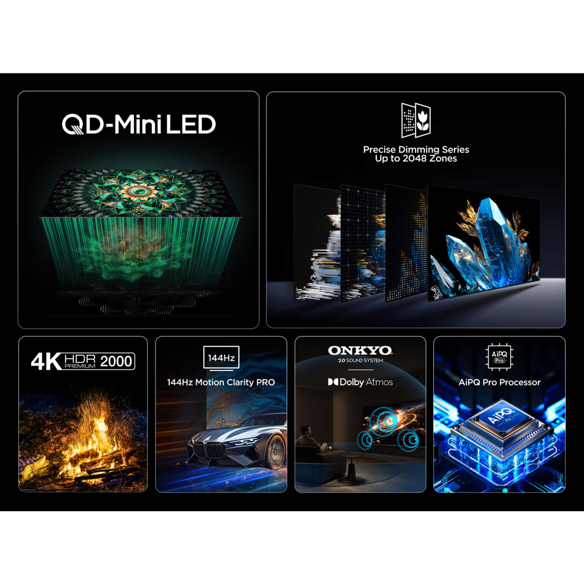 TCL 55Q7C-UK 55" 4K QD-Mini LED UHD Smart Google TV