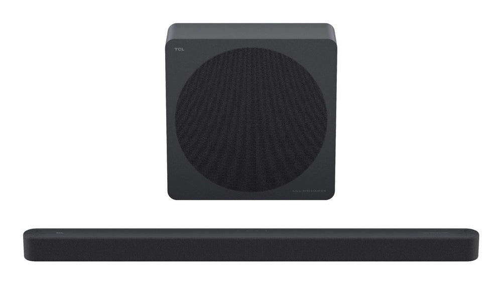 TCL A65-UK 3.1.2ch Soundbar with wireless subwoofer, Audio by Bang & Olufsen, Dolby Atmos - Black