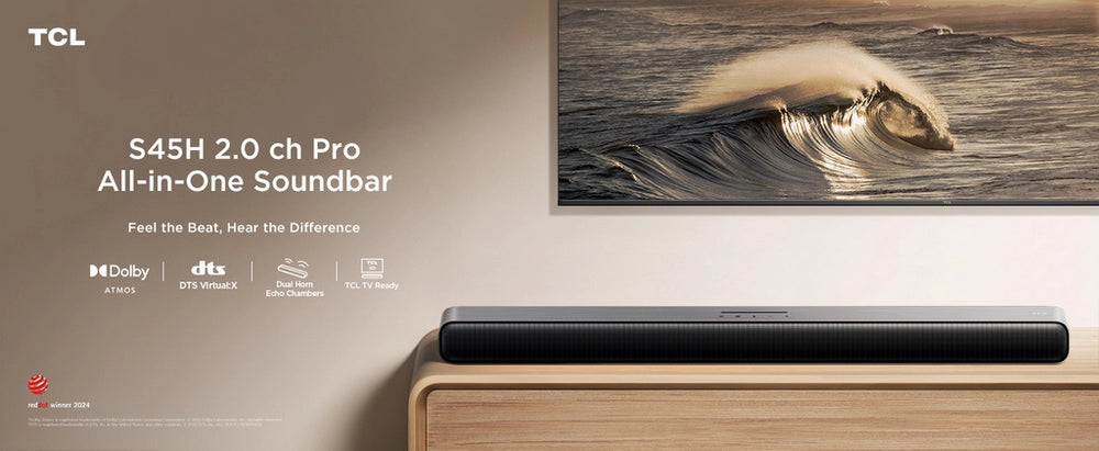 TCL S45H 2.0chPro All-in-One Deep Bass Soundbar - Dark