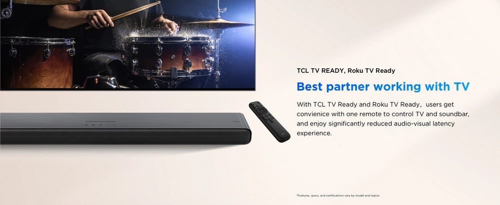 TCL S45H 2.0chPro All-in-One Deep Bass Soundbar - Dark