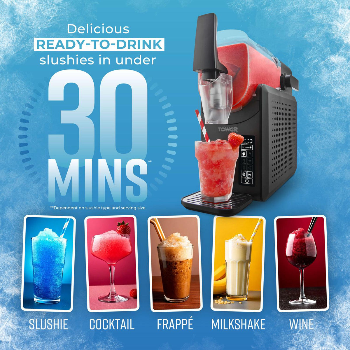 Tower T19058 2.6l Frozen Drink Slushi Maker - Black