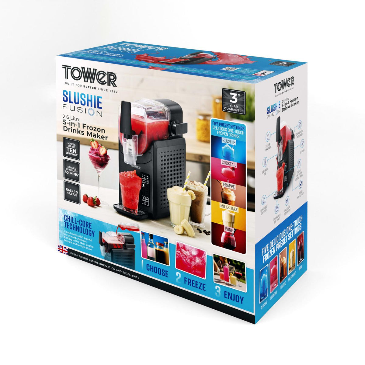 Tower T19058 2.6l Frozen Drink Slushi Maker - Black