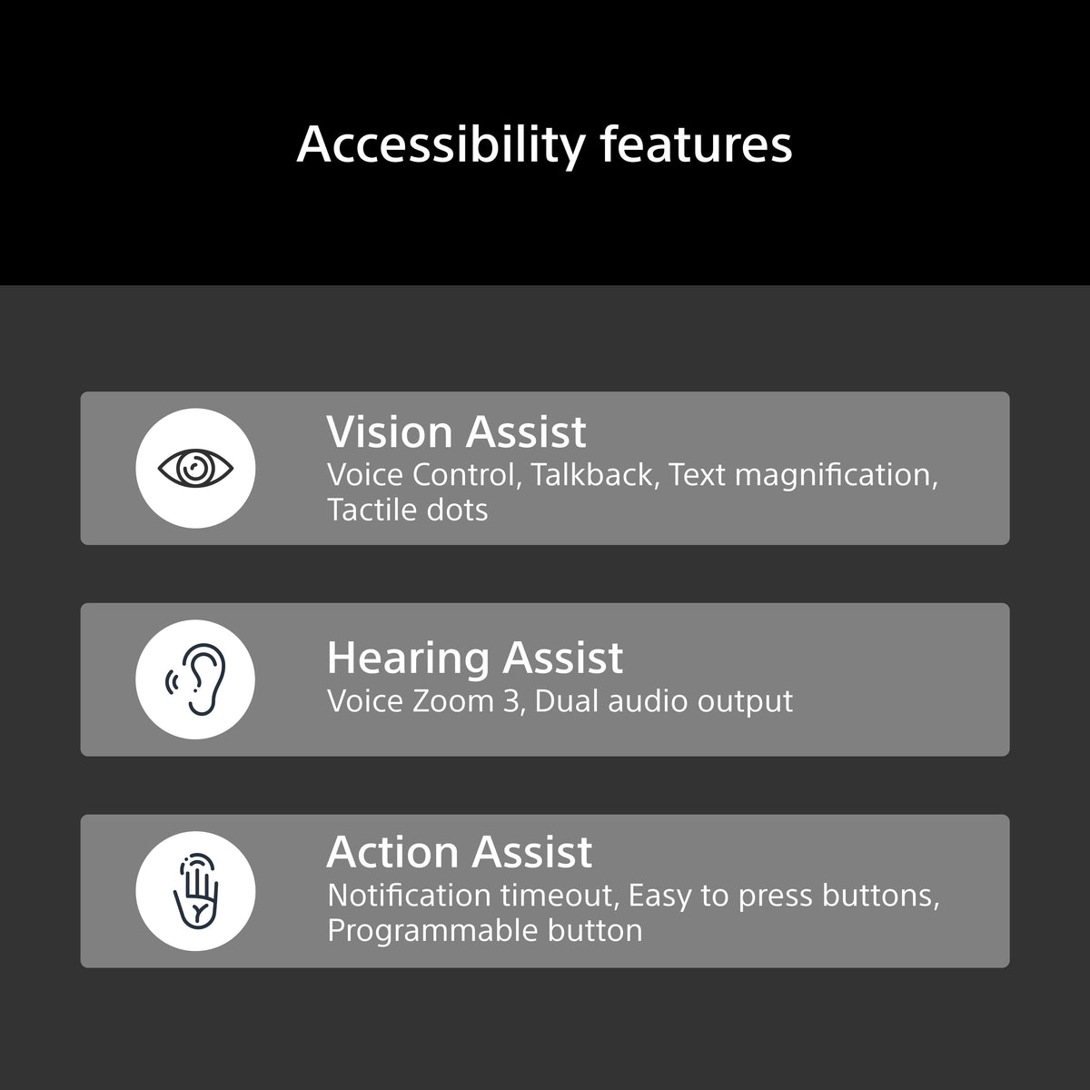 Sony BRAVIA 9 II accessibility features