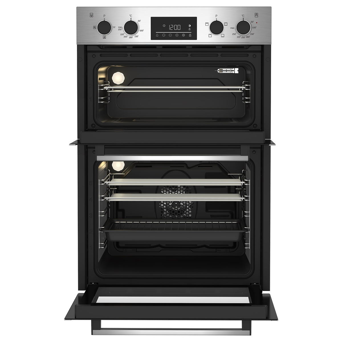 Beko CDFY22309X 60cm Built In Double Oven - Stainless Steel