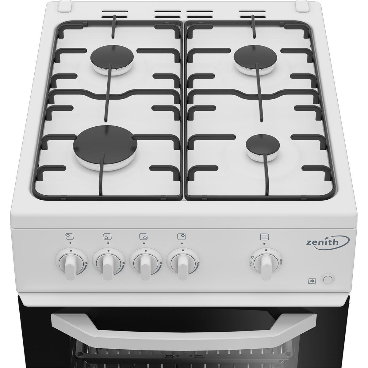 Zenith ZE501W 50cm Gas Single Oven with Gas Hob - White