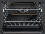 AEG GX7PB63FSB 59.6cm Built In Electric Single Oven - Gloss Black with Steel Trim