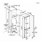 AEG NSC7N18ZES 54.6cm 70/30 Built In Frost Free Fridge Freezer