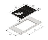 ASKO HIG89524BGB1 90cm 5 Zone Induction/Gas Hob - Black