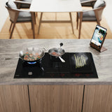 ASKO HIG89524BGB1 90cm 5 Zone Induction/Gas Hob - Black