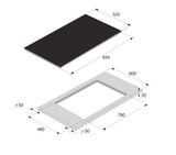 Asko HIHD854MM 90cm 4 Zone Hood-in hob, Celsius Induction - Black