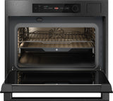 ASKO OCS64BSH 45cm Built-in Compact Oven with steam function - Black Steel,