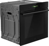 ASKO OTP56BGH 60cm Multifunctional Built In Single Oven with Pyrolytic cleaning - Black Glass,