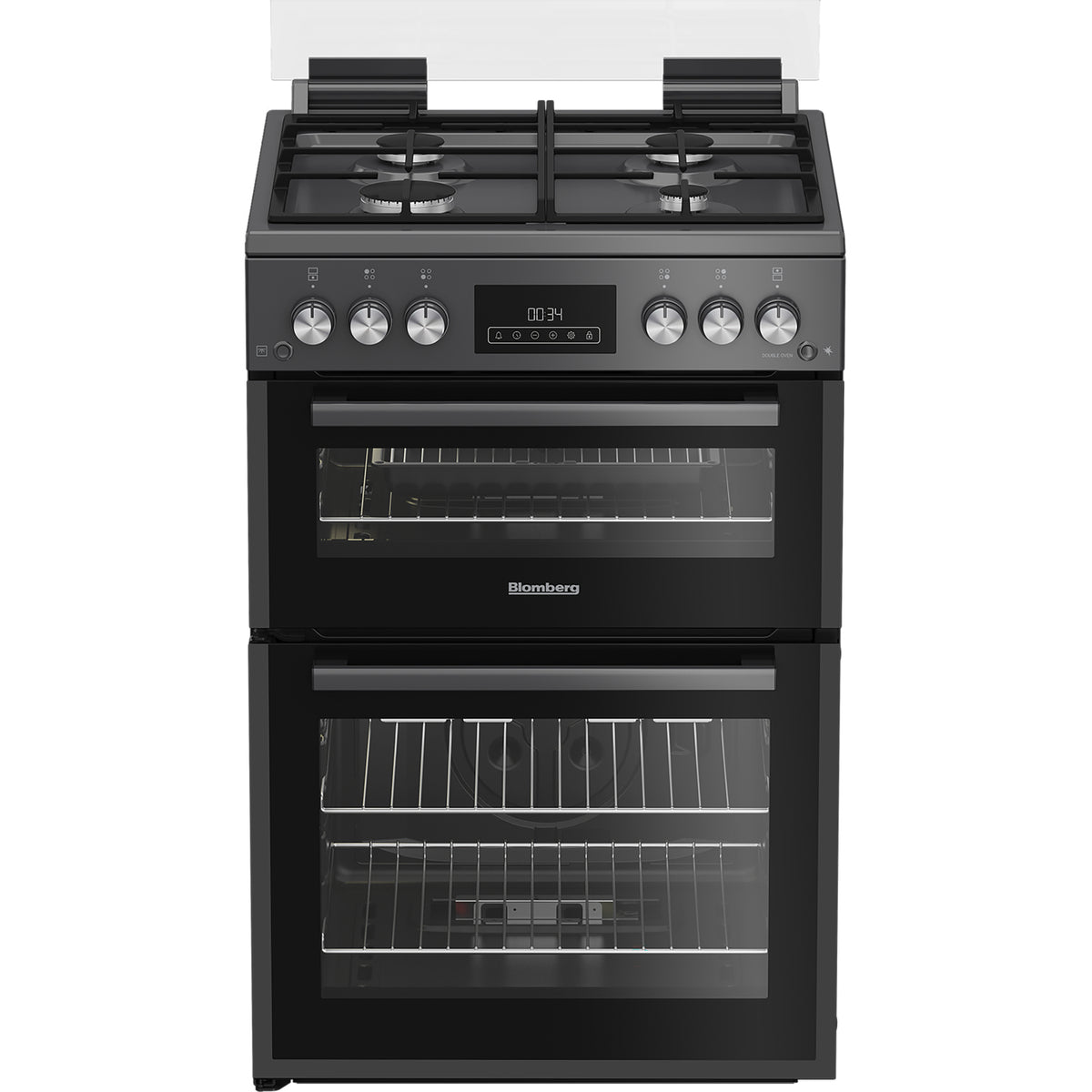 Blomberg GGRN655N 60cm Double Oven Gas Cooker with Gas Hob - Anthracite