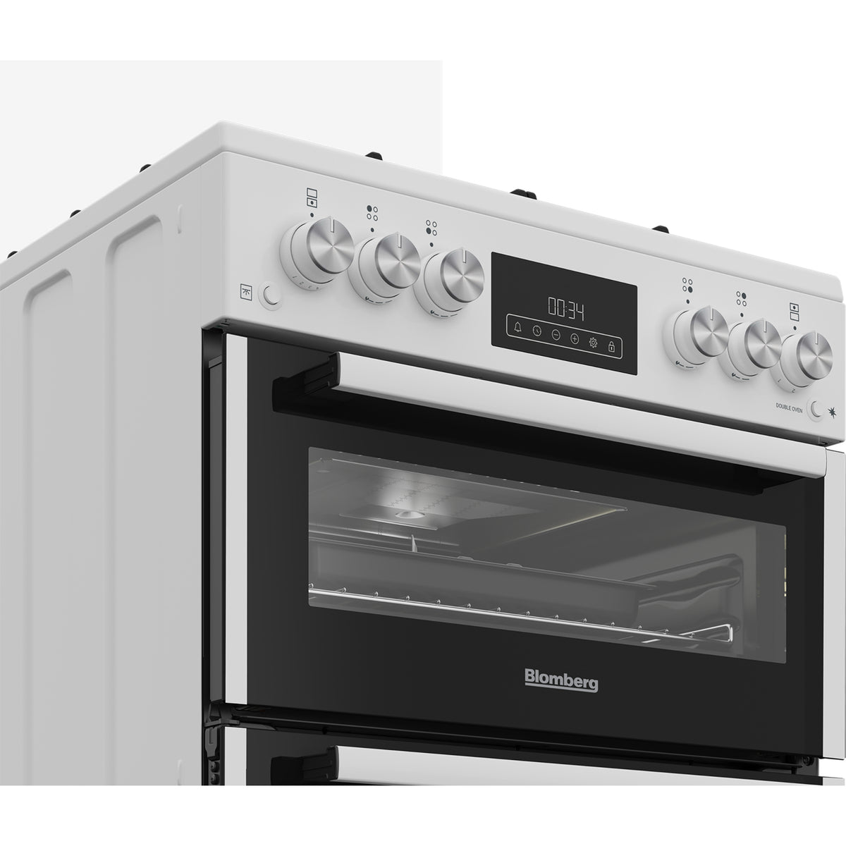 Blomberg GGRN655W 60cm Double Oven Gas Cooker with Gas Hob - White