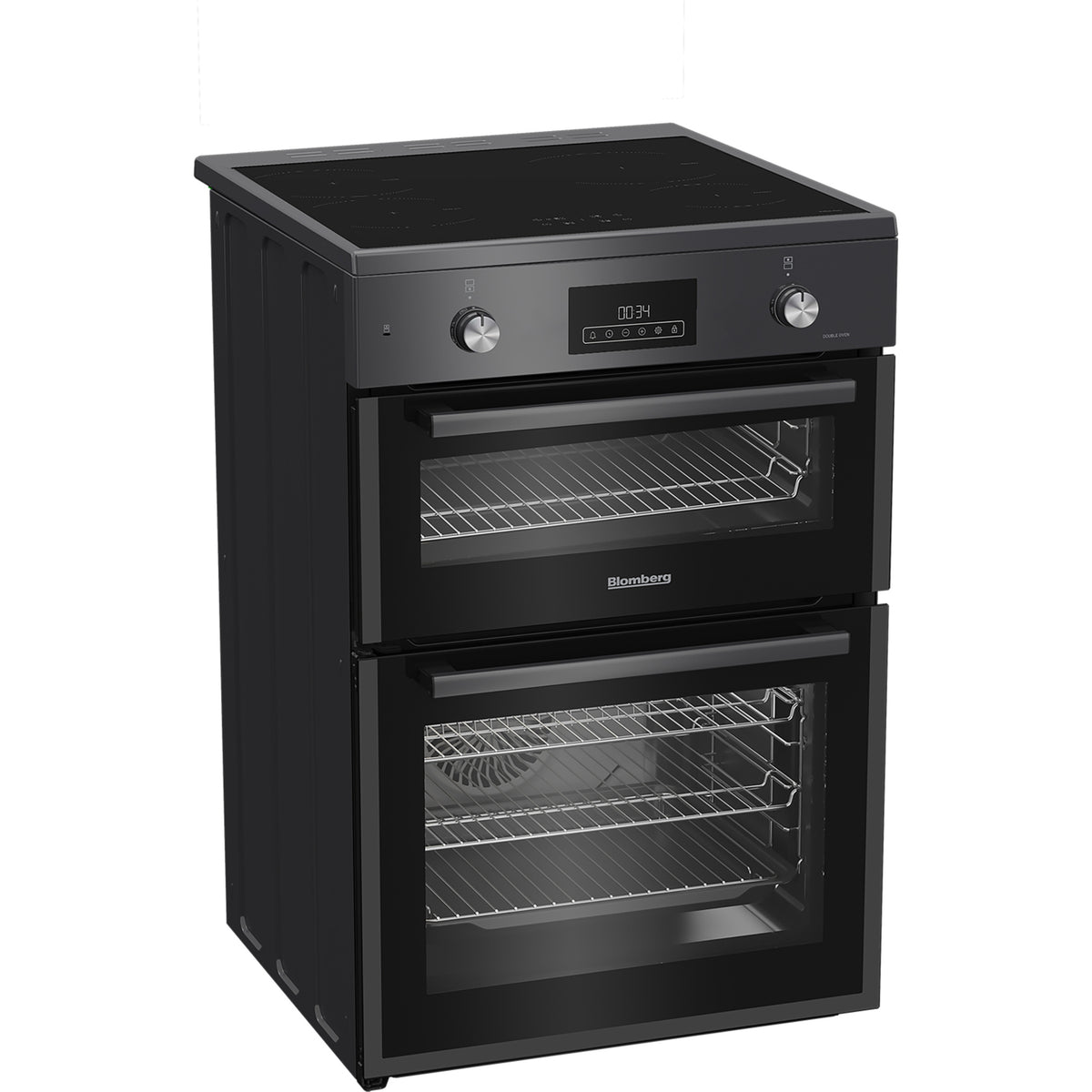 Blomberg HIRN651N 60cm Double Oven Electric Cooker with Induction Hob - Anthracite