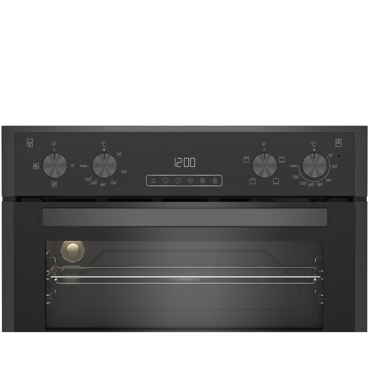 Blomberg RODN9202DX 59.4cm Built In Electric Double Oven - Dark Steel