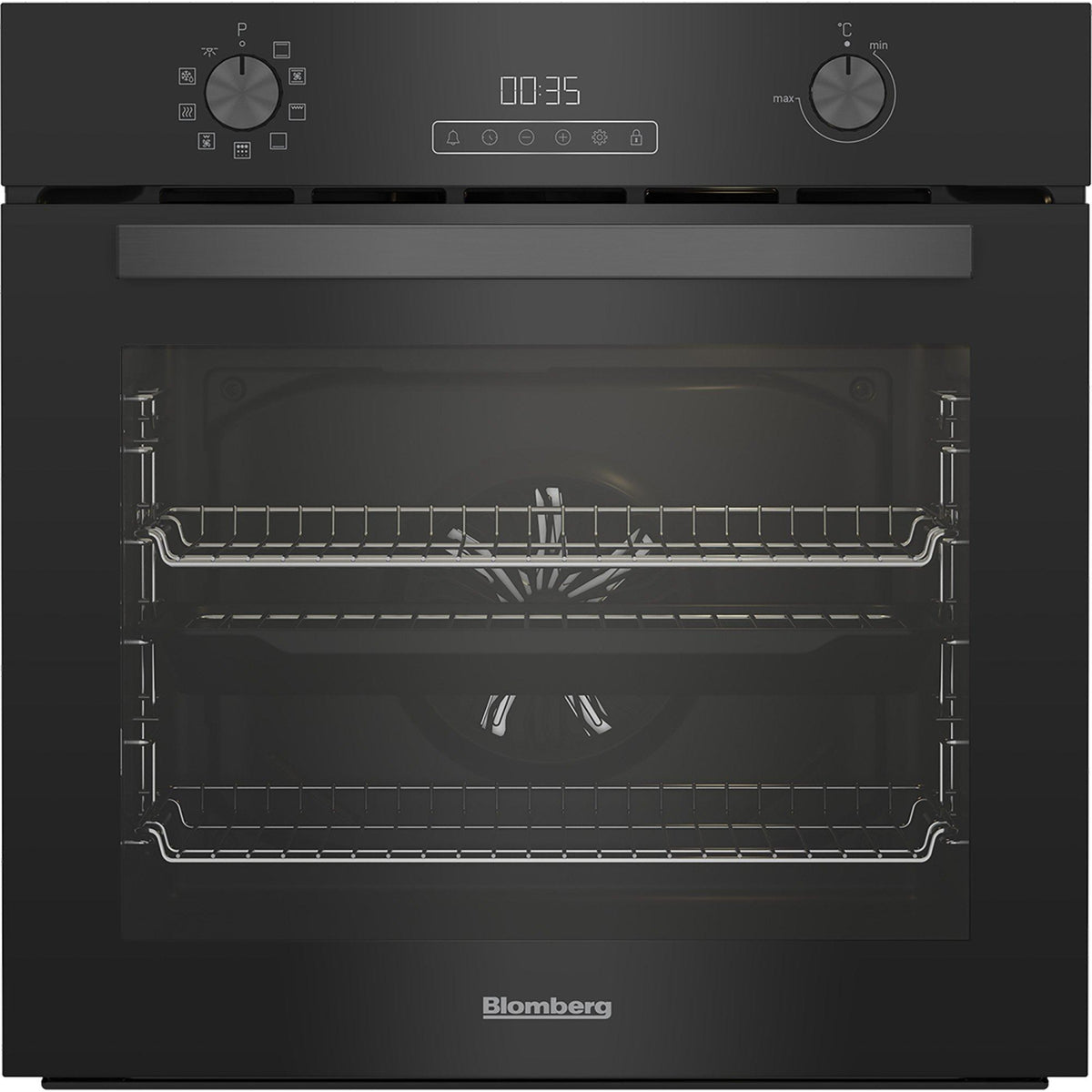 Blomberg AeroChef ROEN8232BP 60cm Built In Electric Single Oven - Black