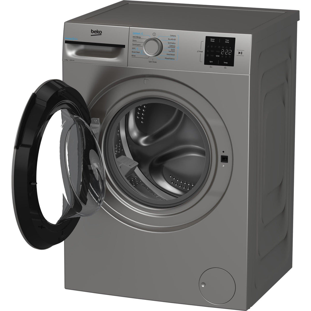 Beko BMN3WT3841S 8kg 1400 Spin EnergySpin Washing Machine - Silver