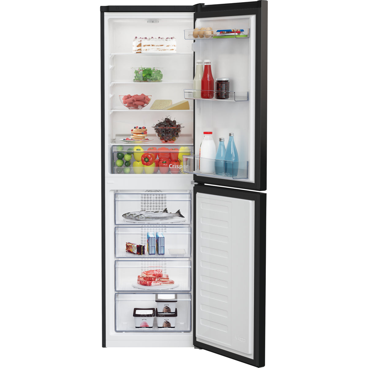Beko CCFM4582B 54cm 50/50 Frost Free Fridge Freezer - Black