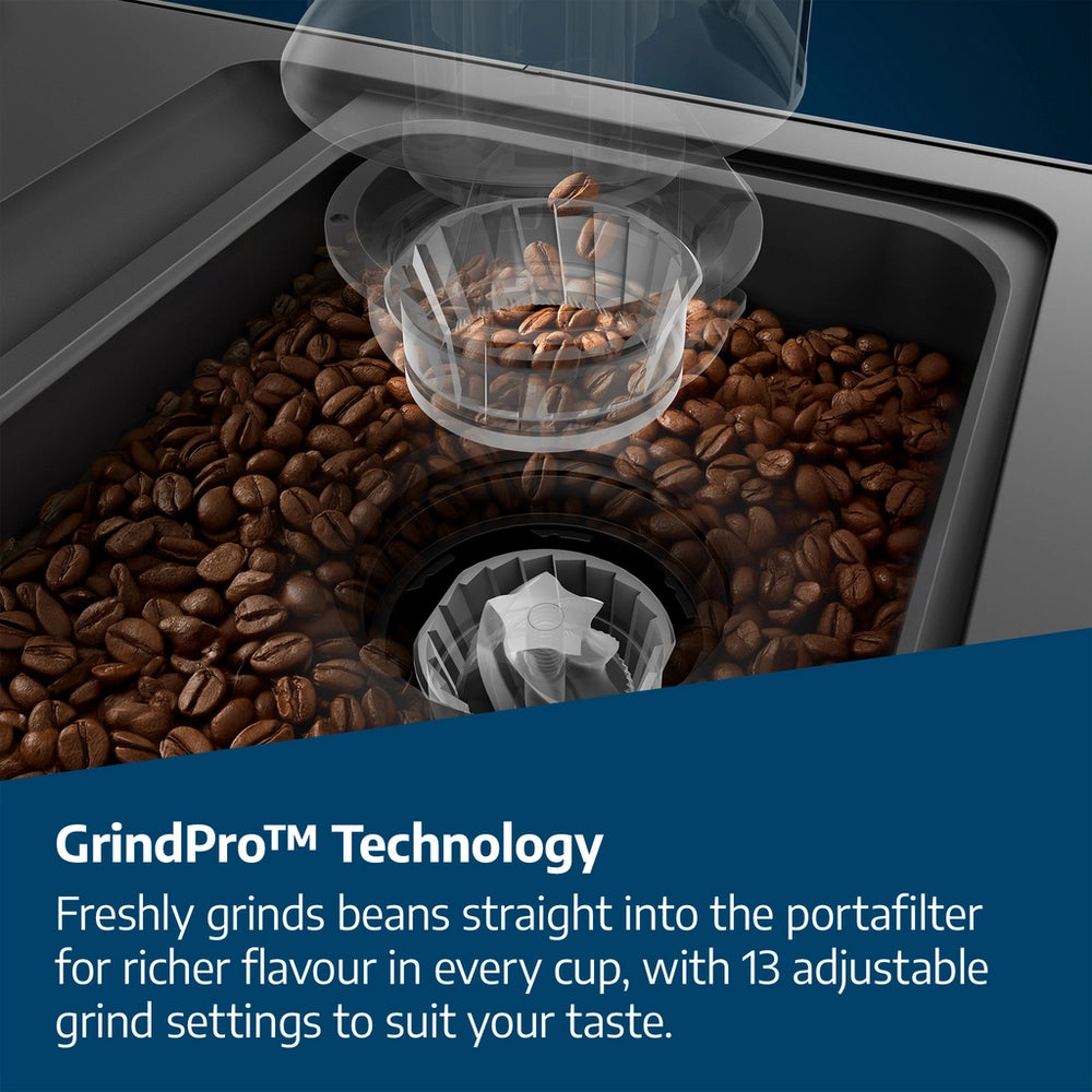 Beko CED7524X Espresso Machine with Integrated Grinder and Milk Cup - Silver
