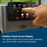 Beko CED7524X Espresso Machine with Integrated Grinder and Milk Cup - Silver