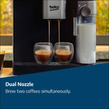 Beko CEG8564X CaffeExperto Series Espresso Machine with Integrated Grinder and Milk Cup - Silver