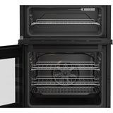 Beko EDC6731K 60cm Double Oven Electric Cooker with Vitroceramic Hob - Black