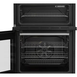 Beko EDC6731W 60cm Double Oven Electric Cooker with Vitroceramic Hob - White
