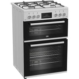 Beko EDG6231W 60cm Double Oven Gas Cooker with Gas Hob - White