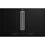 Beko HIXI84700UP 82cm Induction Hob with integrated vented Extractor - Black