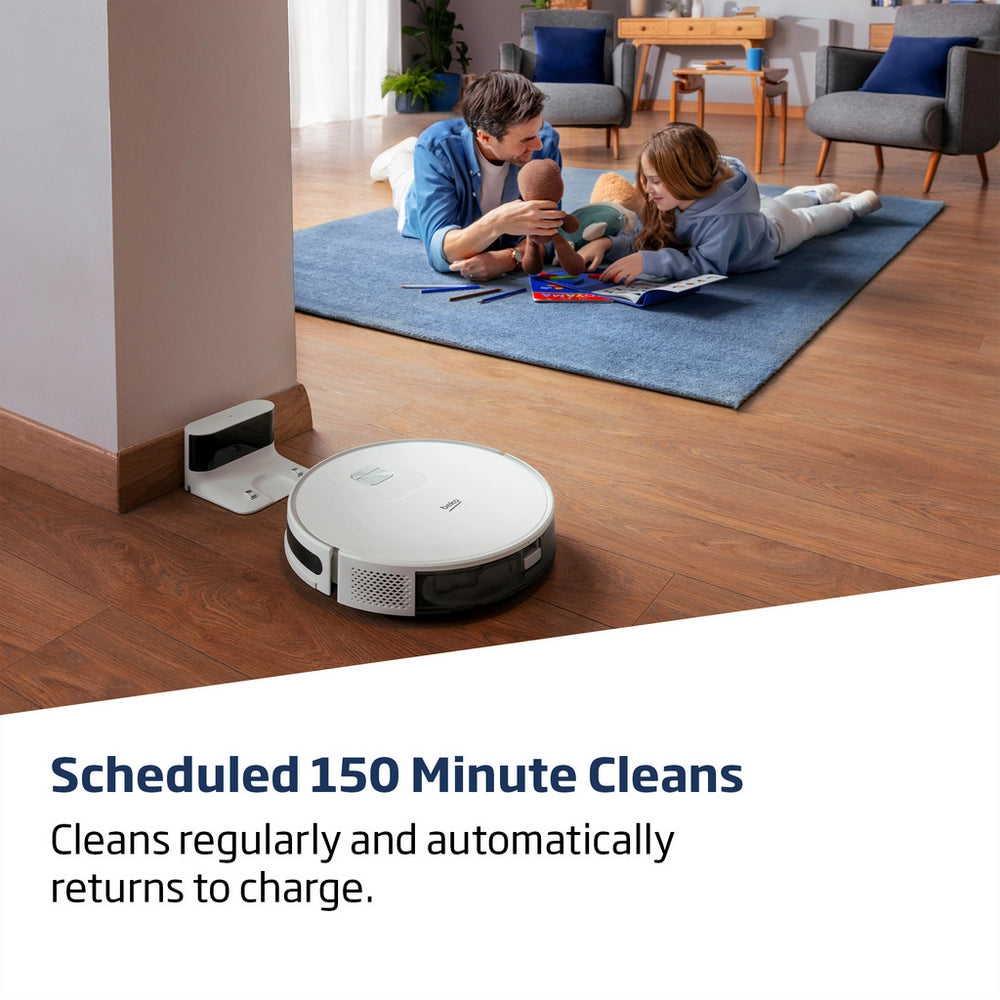 Beko VRR60314VW Robot Vacuum Cleaner - 150 Minutes Run Time - White