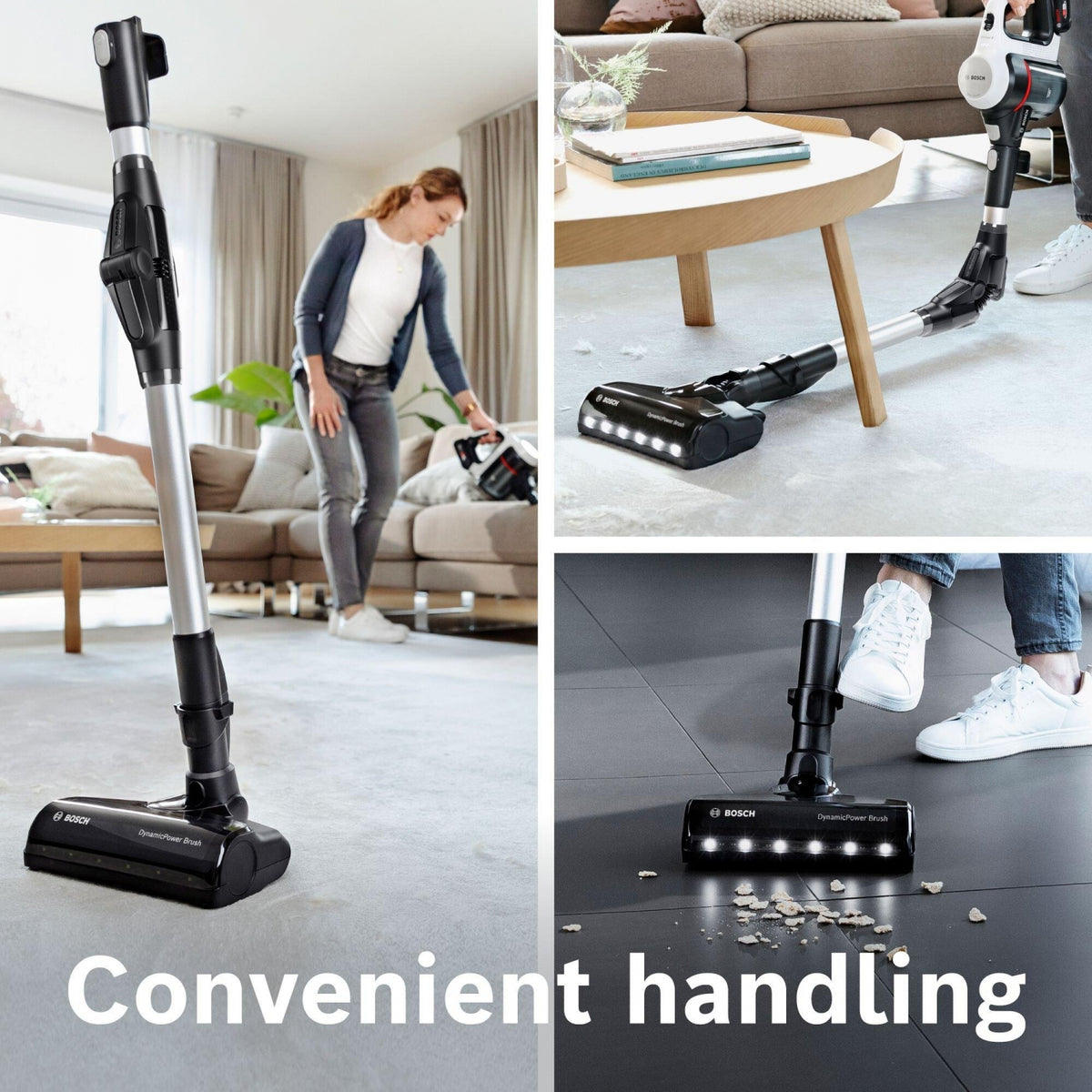 Bosch Unlimited 7 BCS712GB Cordless Vacuum Cleaner with Dual Battery - 80 Minutes Run Time - White & Black