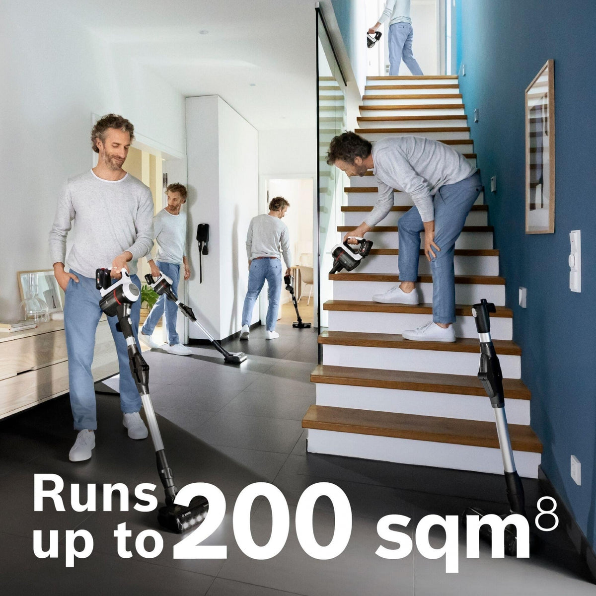 Bosch Unlimited 7 BCS712GB Cordless Vacuum Cleaner with Dual Battery - 80 Minutes Run Time - White & Black