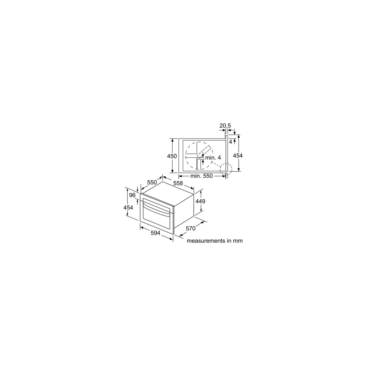 Bosch CMA583MS0B Series 4 Built-In Combination Microwave - Stainless Steel