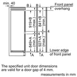 Bosch KIN85NSE0G 54.1cm 50/50 Integrated Frost Free Fridge Freezer