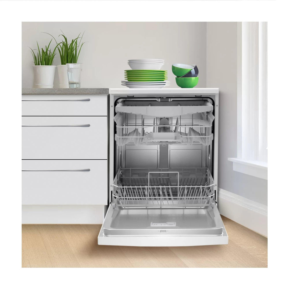 Bosch SMS2HVW67G Dishwasher - White - 14 Place Settings - D rated