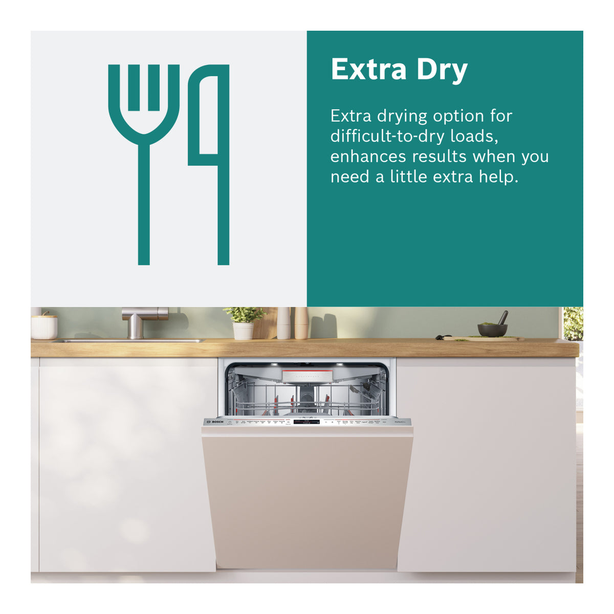 Bosch SMV2HTX02G Integrated Dishwasher - 13 Place Settings - White